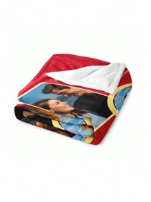 SEPTEVAGUS 1pc Customized Love Pattern Flannel Blanket With Photo For Valentine's Day, Custom Valentines Blanket Custom Photo Wedding Blanket For Pet Girlfriend Boyfriend Custom Photo Blanket For Couples Gifts Christmas Valentines Day Couples Gifts Wife Husband New Year Day