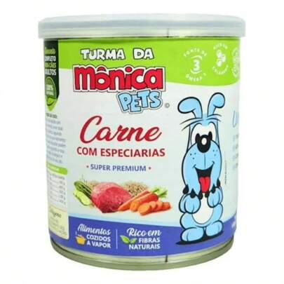 TURMA DA MÔNICA PET LATA CARNE C/ ESPECIARIAS 280GR CÃES pate