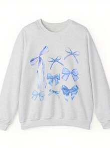 Women's Butterfly Print Casual Sports Sweatshirt