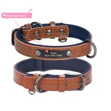 Collar de perro con placa de identificación personalizada, estampado con hueso, acolchado suave, placa de identificación personalizada, collares para perros pequeños, medianos y grandes - Multicolor - Ver 23