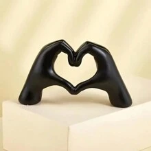 1 buc. Meșteșuguri creative în stil minimalist, rășină aurie, decor cu gesturi de inimă pentru sufragerie, dormitor, dulap TV, cadou de Ziua Îndrăgostiților, ornament decorativ minimalist modern, cadou de aniversare, cadou de petrecere, decor de nuntă, decorațiune de sărbători de Halloween