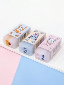 3-Pack Cartoon Fruit-Shaped Creative Erasers, Suitable For Primary School Exams, Children's Stationery, Painting, Sketching, Back-To-School Stationery Supplies , Back To School Gifts - Multicolor - View 14