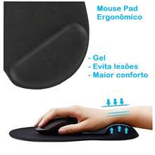 Ergonomic MousePad Gamer Office Professional Non-Slip Black/Blue - màu đen - Xem 5
