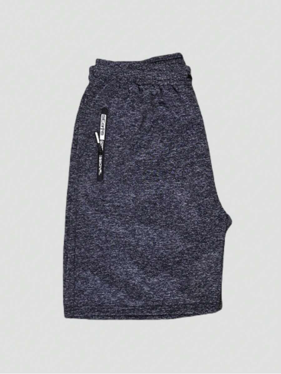 PLUS SIZE Men's Bermuda Cool Mesh Thin Breathable Short Imported Sports Casual Zipper Pocket Shorts - Màu tím - Xem 1
