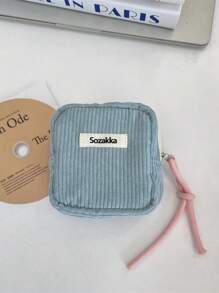 1个化妆包，纯色灯芯绒化妆包，防水化妆袋，口红收纳包，女士化妆包，迷你化妆包，旅行收纳包，铅笔盒，大容量化妆刷收纳袋，旅行洗漱包，化妆包，铅笔袋，化妆品旅行收纳包，必备礼品收纳袋，化妆包，旅行必备 - 彩色 - 查看 6