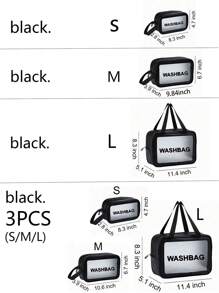 1pc Large Capacity Waterproof Makeup Storage Bag With Clear Portable Design And Double Handles - Perfect For Organizing Cosmetics And Toiletries Makeup Bag Make Up Organizer Toiletry Bag Cosmetic Bag Wash Bag For Travel Back To School Bathroom Dorm Essentials Travel Essentials Beach Bag Beach Essentials Beach Towel Organizer