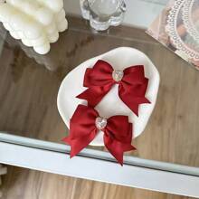 2 pezzi Fermagli per capelli a forma di cuore con strass e farfalle, stile principessa, accessori per capelli eleganti per signore, fermagli per capelli, barrette per capelli, per la scuola, eleganti, per il college