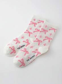1 Đôi Tất bắp chân in nơ hồng dễ thương Kawaii, Tất thường ngày, Tất dễ thương hàng ngày, Tất thời trang hàng ngày, Thấm hút ẩm và thoáng khí, Thích hợp để mặc hàng ngày, Thể thao gia đình, Trang phục công sở, Thiết kế hoạt hình dễ thương, Thích hợp cho mọi mùa và nhiều lễ hội khác nhau, Quà tặng Halloween, Tất nhại lại Halloween, Ngày lễ tình nhân, Giáng sinh, Mùa tựu trường, Mùa du lịch, Mùa thu - Nhiều màu - Xem 8