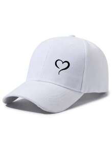 Boné de Beisebol Ajustável com Estampa de Coração, Moda de Rua, Chapéu Casual para Esportes ao Ar Livre, Necessidade Diária para Dia dos Namorados, Verão, Praia, Férias, Viagem - Multicolorido - Visão 3