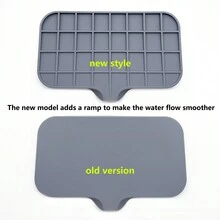 1 khay đựng xà phòng chống tràn nghiêng mới, thảm silicon chống bắn đa năng, miếng lót thoát nước bồn rửa, thảm chống trượt trên mặt bàn, khay thoát nước tự động cho bồn rửa nhà bếp và phòng tắm, miếng xốp đựng xà phòng, phụ kiện nhà bếp và phòng tắm - Nhiều màu - Xem 5