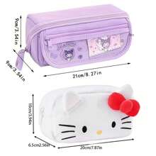Sanrio Sanrio Kawaii Hello Kitty & Kuromi & Cinnamoroll & Melody Licensed 9-Layer Large Capacity Pencil Case,2025 Back To School Essential,Summer Travel/Dorm Room/Office Desk,School Supplies Upgrade,Extra Large Capacity For Pens/Art Supplies/Cosmetics,Waterproof Multi-Layer Internal Multi-Pocket Pencil Case,Back To School,School Supplies,Pencil Pouch,School Bag