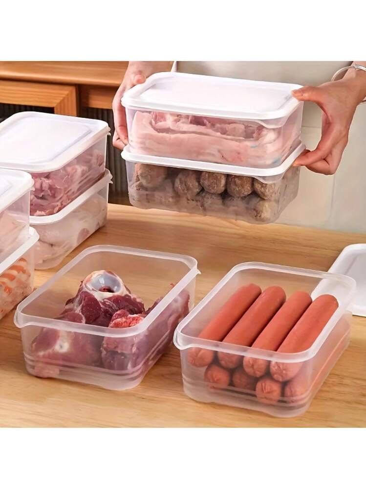 1200ml/40.58オンス プラスチック製 食品保存容器 蓋付き、重ね置き