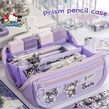 Sanrio Sanrio Kawaii Hello Kitty & Kuromi & Cinnamoroll & Melody Licensed 9-Layer Large Capacity Pencil Case,2025 Back To School Essential,Summer Travel/Dorm Room/Office Desk,School Supplies Upgrade,Extra Large Capacity For Pens/Art Supplies/Cosmetics,Waterproof Multi-Layer Internal Multi-Pocket Pencil Case,Back To School,School Supplies,Pencil Pouch,School Bag