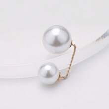 3 件珍珠胸针 - 可调节，防滑，用于束腰、调节衣领、固定围巾，配有香槟色、灰色、白色仿珍珠纽扣 - 时尚配饰，适用于连衣裙、衬衫和服装装饰，优雅的珍珠背面别针：白色、香槟色和浅灰色 - 为您的服装增添优雅气息。连衣裙配饰别针，用于衣服包包饰品，学校办公室配饰，夹克首饰，圣诞节万圣节衣服别针，有趣可爱的教师礼物 - 白,灰,香檳 - 查看 6