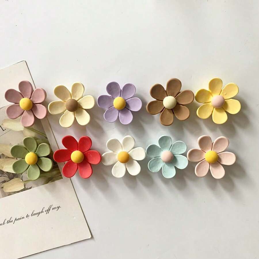 3D Flower Refrigerator Magnets, Photo/Message Holder, Home Decoration Magnet Stickers - Multicolor - View 1
