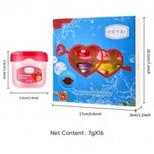 HEYXI 16 件装润唇膏套装，用于保湿、唇裂护理、日夜使用、唇膜家庭装、圣诞节和情人节礼物 - 彩色 - 查看 6