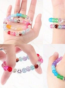 200pcs 6mm DIY Jelly Imitation Agate Round Beads, Multi Color Selections, For Bracelet Necklace Jewelry Accessories - Multicolor - View 6