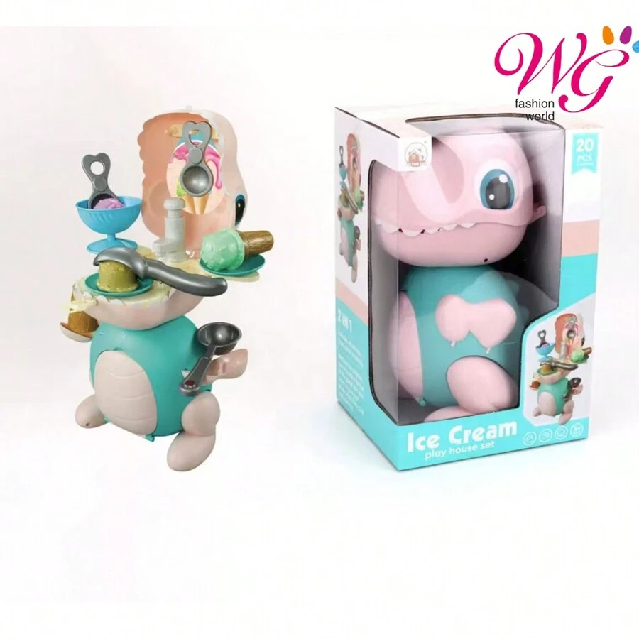 Altura 30cm Tanque de almacenamiento de dinosaurios andantes - rosa claro - Ver 1