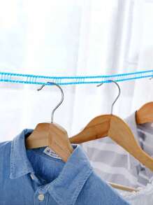 1 pièce Corde à linge portable et pare-vent pour l'extérieur et le voyage, corde à linge pare-vent antidérapante, conception de style clôture, convient pour l'utilisation de camping en extérieur