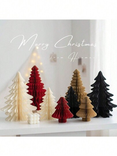 2 pezzi Decorazioni natalizie, albero di Natale da tavolo pieghevole, decorazioni natalizie per la casa, decorazioni per finestre, decorazioni natalizie per feste