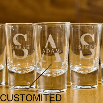 Personalized Engraved Shot Glass - Groomsmen, Bridesmaids, Wedding, Birthday, Anniversary Gifts, Party, Birthday Decoration, Multi-Functional, Anti-Mold, Ornamental, Exquisite, Stylish, Adorable, Modern, Custom, Unique, Personalized, Ideal Gifts For Him, Ideal Gifts For Her, Her, Boyfriend, Girlfriend, Dad, Mom, Family, Friends, Son, Daughter, Kids, Kitchen, Dining Room, Bedroom, Office, Living Room, Home, Garden, Tea Room, For Birthdays, For Housewarming, For Graduation, Brunch-Ready