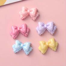 20/50 件可爱卡通波尔卡圆点蝴蝶结树脂饰物，适用于 DIY 发夹、珠宝制作、鞋夹、帽补丁、工艺品用品 - 蝴蝶主题树脂珠宝制作用品和配件，颜色随机 - 蝴蝶結色B - 查看 8