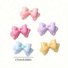 20/50 件可爱卡通波尔卡圆点蝴蝶结树脂饰物，适用于 DIY 发夹、珠宝制作、鞋夹、帽补丁、工艺品用品 - 蝴蝶主题树脂珠宝制作用品和配件，颜色随机 - 蝴蝶結色B - 查看 4