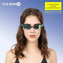 YLKJSWIM 1pc Coated Swim Goggles For Men & Women, UV Protection Anti-Fog Large Field Of Vision Competition Level Swimming Goggles, Outdoor Swimming Gear, Colorful Lens, 3-Stage Adjustable Nose Bridge, Includes Carrying Case, Nose Clip & Ear Plugs, New Summer Product, Beach Essentials, Beach Accessories, Pool Float