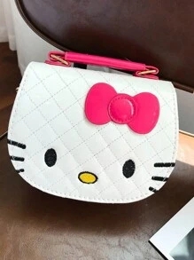 Sanrio Borsa a spalla di Hello Kitty Sanrio, borsa a tracolla carina con cartone animato, borsa mini alla moda, portamonete per ragazze, borsa a tracolla mini per telefono cellulare e piccoli oggetti, per il ritorno a scuola