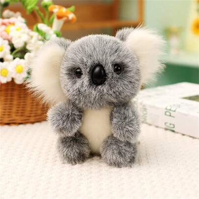 Keylingwd 13cm/5.11in Cute And Adorable Koala, Children's Cute Cute Furry Plush Toy Doll, Available In Two Sizes: Single Koala And Mother And Child Koala. Creative Design, Three-Dimensional And Full Facial Shape, Healing Tie, Filled With Super Cute Fabric, Comfortable And Soft.
