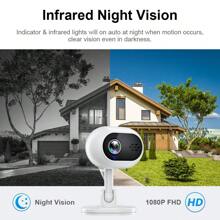 1 Cámara de vigilancia WiFi 1080P para interior, cámara de seguridad doméstica inteligente mini, cámara con audio bidireccional y visión nocturna, cámara de alarma para teléfono móvil. Monitorización remota desde el teléfono móvil. - Multicolor - Ver 6