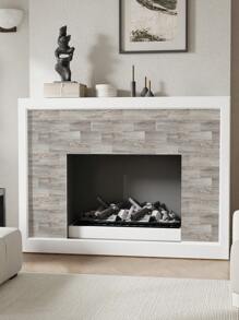 SUPSTICKER 12/24 件简约木纹图案家居装饰，加厚硬质瓷砖，陶瓷质感，防水防油可移除即撕即贴瓷砖，适用于客厅、卧室、厨房和浴室翻新，贴纸，墙贴花，乙烯基贴花，用于家居装饰，春季装饰品让您的家焕然一新，拉玛装饰贴纸礼物生日毕业 - 彩色 - 查看 6