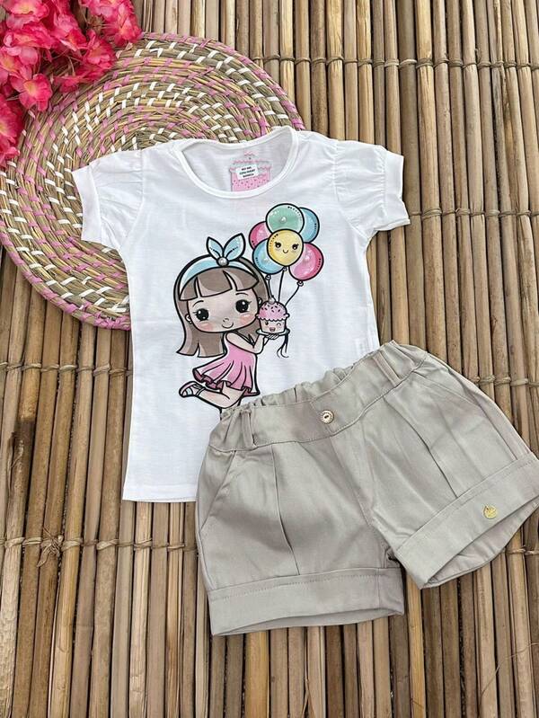 Conjunto Infantil De Menina / Roupa Infantil Para Menina / Conjunto Infantil de Menina / LELEI 045