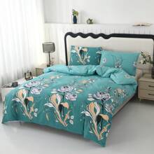 3pcs Floral Bedding Set [1 Duvet Cover + 2 Pillow Shams], Modern Style, Soft And Comfortable, Suitable For Home, Hotel, School, Dormitory, Bedroom, Guest Room, All Season