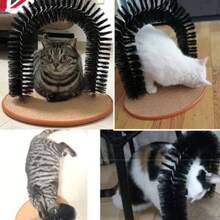 Cat Toy Arch Self Groome Pamper Feline With A Massage Grooming Rubbing Brush With Scratching Pad Toy For Cats Interactive Toys