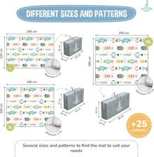 Baby Play MAT 71" X 79" X 0.6: Foldable, Padded Floor Mat For Crawling, Playing, And Toddler Playroom | Baby Care Foam Mat | Extra-Large Floor Mats For Kids | Playpen Mat For Babies And Toddlers - 71 X 79 X 0.6 Inches - View 10