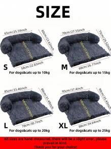 1 chiếc giường sofa góc phải bằng vải nhung chắc chắn cho chó, chuồng thú cưng có thể tháo rời và giặt được, giường chống trượt cho chó con, giường ấm áp cho mèo và chó nhỏ, vừa và lớn, giường sofa cho mèo trong nhà, đồ dùng cho chó, nuôi chó con, XL - Màu Khaki - Xem 2