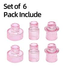 Conical Transparent Glass Candlesticks Dual-Purpose Candlesticks For Decoration Suitable For Tabletop Decorations, Wedding Decorations And Dinner Parties Halloween, Spooky, Autumn, Festival, Holiday , Winter, Holiday, Festival,Room Decor,Gifts Birthday Graduation