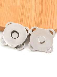 Powerful Magnetic Snap Button For Bags, Clothes, Invisible Hand-Sewn Plum Blossom Magnetic Stud - Silver - View 1