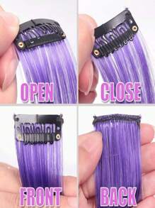 2 piezas de extensiones de cabello rizado y largo elegantes con clip, adecuadas para todos los estilos de cabello, perfectas para uso diario y fiestas