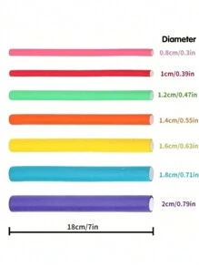 10 pezzi Rulli per capelli flessibili senza calore - Bacchette arricciacapelli pieghevoli per ricci morbidi in schiuma fai-da-te - Strumenti per acconciature per risultati naturali e da salone, Barra arricciacapelli universale in EVA - Rullo per capelli manuale con design a perla per bellezza e cura personale, Accessori per capelli, Ricci senza calore, Arricciacapelli, Prodotti e accessori per capelli per essenziali da viaggio per barbieri, saloni di bellezza, ritorno a scuola, vacanze