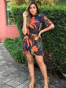 Women Dresses - Orange - View 4