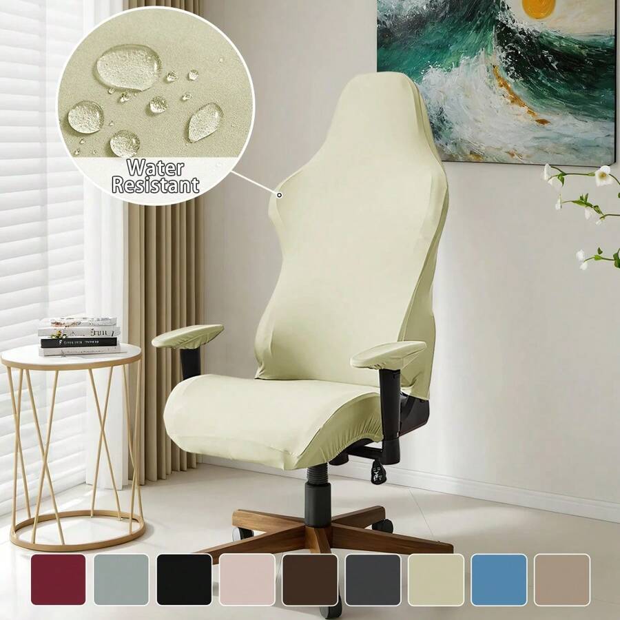 4pcs/Set Elastic Milk Silk Water And Electricity Resistant Competitive Chair Cover, Internet Cafe Gaming Hall Chair Cover