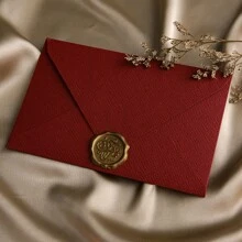 5pcs Vintage Style Linen Envelopes - Chinese Style Cards, Invitations, Postcards, Wax Seal Compatible, 250g Premium Quality Back To School - White - View 3