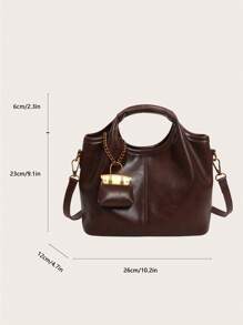 Bolso de uso múltiple minimalista de estilo retro con monedero, bolso de mano, correa de hombro desmontable bolso cruzado para mujeres