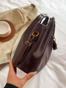 Bolso de uso múltiple minimalista de estilo retro con monedero, bolso de mano, correa de hombro desmontable bolso cruzado para mujeres