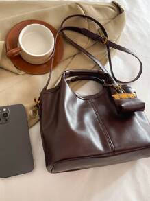 Bolso de uso múltiple minimalista de estilo retro con monedero, bolso de mano, correa de hombro desmontable bolso cruzado para mujeres