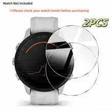 [4 Packs/2 Packs] Tempered Glass Screen Protector For Garmin Instinct Series/ Garmin Approach Series/ Garmin Enduro Series/Garmin Forercenner Series/Garmin Fenix Series/Garmin Vivoactive Series / Garmin Epix Series Watch, [2.5D Arc Edges High Definition 9H Hardness] Anti-Scratch, Bubble-Free