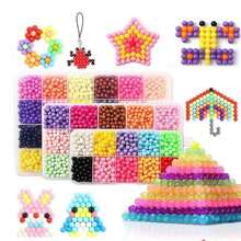 Set creativo di 600/1000/1500/2400 perline a fusione magiche fatte a mano per fai da te e artigianato, giocattolo sensoriale con perline appiccicose, con accessori
