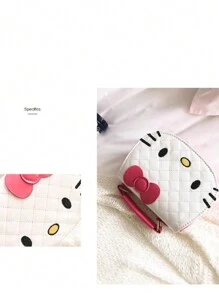 Sanrio Borsa a spalla di Hello Kitty Sanrio, borsa a tracolla carina con cartone animato, borsa mini alla moda, portamonete per ragazze, borsa a tracolla mini per telefono cellulare e piccoli oggetti, per il ritorno a scuola